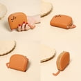 thumbnail image 6 of SolaceHue PU Leather Wallet Set for Women, Small Animal Coin Purse with Zipper & 11 Slots Card Holder Clutch, Mini Change Purse for Cash, ID, Keys, Lipstick, Headset,Apricot, 6 of 8