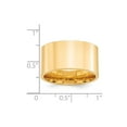 thumbnail image 3 of 14K Yellow Gold Ring Band Wedding Comfort Flat 12mm Standard Fit Size 9, 3 of 3