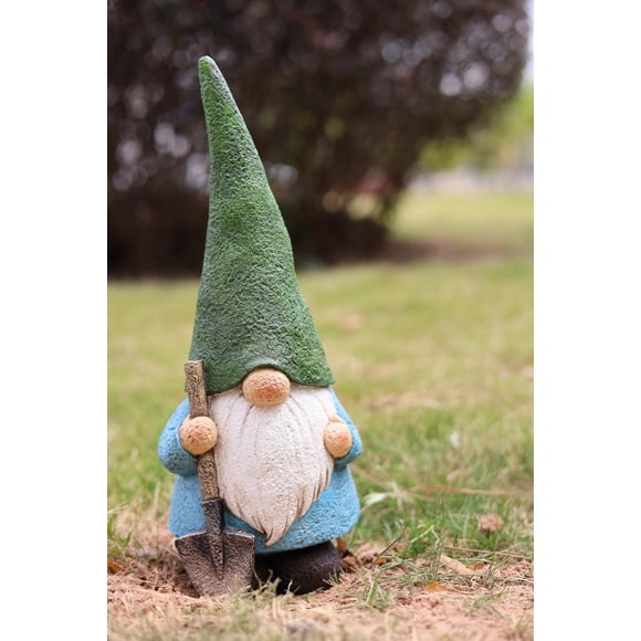 Estatua de gnomo de jardín Hi-Line, regalo, 40 cm, poliresina, para exteriores