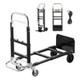 thumbnail image 2 of 2 in 1 Folding Hand Truck, 500 lbs Load Capacity for 4-Wheel Mode, Convertible Hand Truck Dolly with Wheels & Adjustable Handle, Portable Trolley Dolly for Moving Home, Office, Warehouse, 2 of 12