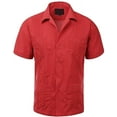 thumbnail image 7 of Maximos Men's Guayabera Summer Casual Cuban Beach Wedding Vacation Short Sleeve Button-Up Casual Dress Shirt&nbsp;, 7 of 7