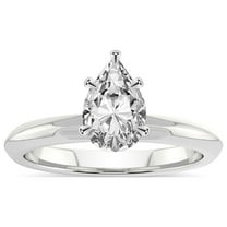 IGI Certified 2 Carat Pear Shape Lab Grown Diamond Engagement Ring | 14K White Gold | Alora Solitaire Diamond Ring | FG-VS1-VS2 Quality Friendly Diamonds