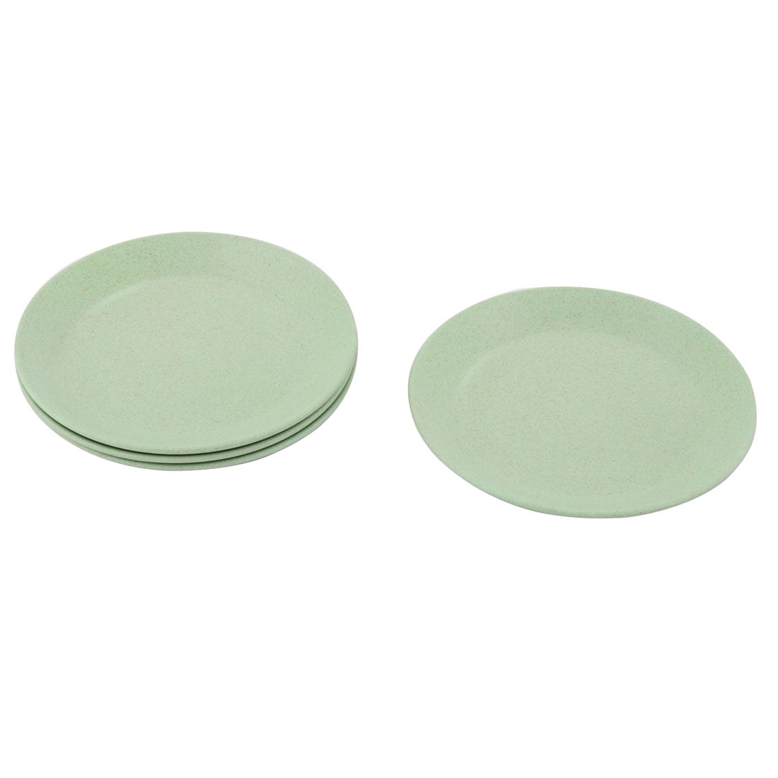 Household Restaurant Round Design Food Snack Dessert Dish Plate Green 4 Pcs by