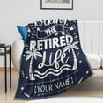 thumbnail image 2 of LHSHID Retirement Throw Blanket Soft Fuzzy Warm Flannel Blankets for Women Men Light Blue Modern Throws Farewell Gift for Coworker 50x60in, 2 of 6
