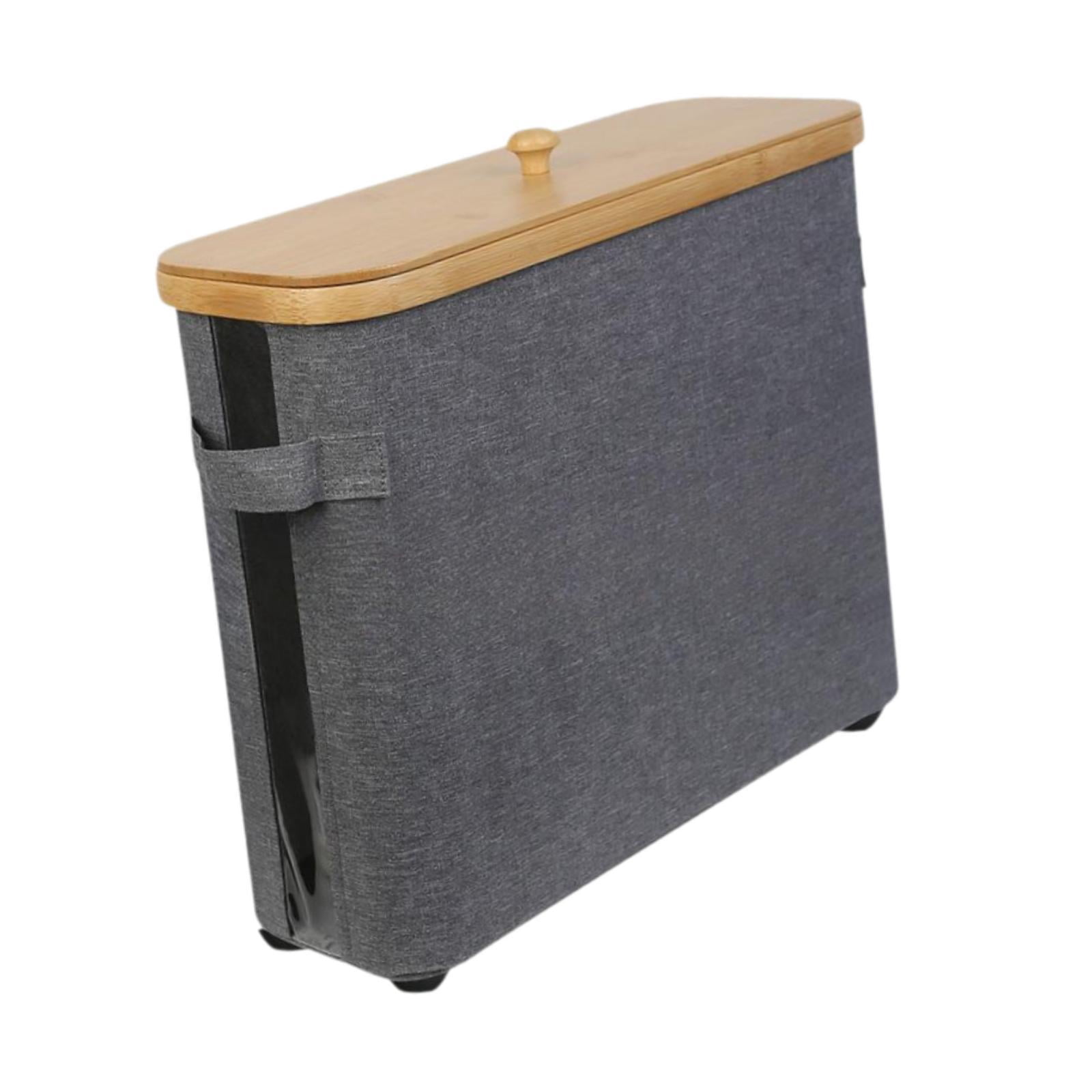 Fiocias Toilet Paper Holder Toilet Paper Organizer Foldable Multifunctional Large with grey