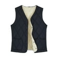 thumbnail image 2 of BAETEUY Men Velvet Quilted Waistcoat V-Neck Sleeveless Single-Breasted, 2 of 8