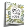 thumbnail image 2 of Epic Graffiti 'A Family Is A Little World' by Deb Strain, Giclee Canvas Wall Art, 26"x26", 2 of 8