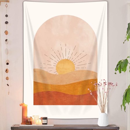 VEIVIAN Boho Sun Vertical 40"x 60" Tapestry