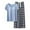 Light Blue, variant on XuJwPNcy Womens Pajamas Sets Built in Bra Casual Short Sleeve Nightshirts with Long Pants Pjs Sleepwear Lounge Set