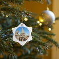 thumbnail image 7 of 3drose, Hungary, Budapest, Fishermans Bastion on Castle Hill - Eu13 Mgl0040 - Miva Stock, 3 inch Snowflake Porcelain Ornament, 7 of 7