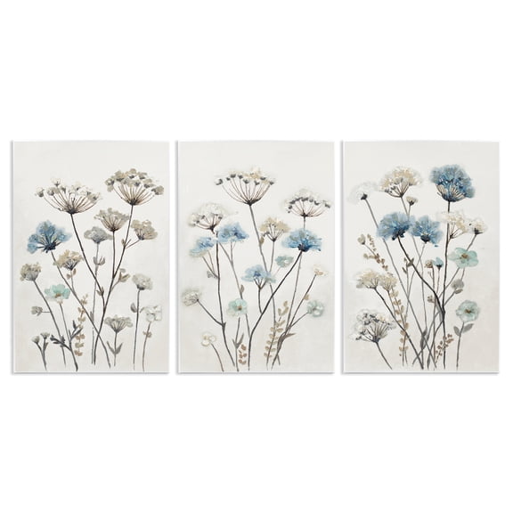 Stupell Industries Farmhouse Neutral & Blue Garden 3pc Wall Plaque Art Set, 10 x 15 each, by Patricia Pinto