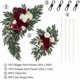 thumbnail image 3 of Artificial Flower Swag Wedding Belt Flowers 2 Rose Flower Swag Arrangements Set ( Red), 3 of 5