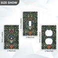 thumbnail image 7 of Yayeee Duplex Wall Plate 1-Gang 4.5"x2.7" Home Receptacle Light Switch Decorative Outlet Cover, Green Flowers Pattern, 7 of 7