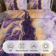 thumbnail image 2 of NTBED Queen Comforter Set Marble Printed Bedding Set Retro Style Watercolor Purple, 2 of 5