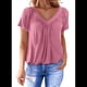 thumbnail image 2 of Tops Casuales de Corta para Mujer, Color Rosa, Talla S, 2 of 7