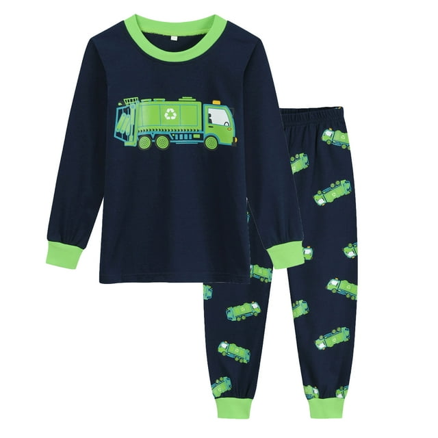 Little Hand Toddler Boy Pajamas Truck Cotton Sleepwear 2Piece Pjs