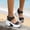 Black, variant on Wedge Sandals for Women Platform Sandals with Glitter Straps Slip On Beach Hook Loop Thick Footbed Summer Womens Shoes Black 38