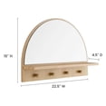 thumbnail image 6 of HeSLehs EEI-6350-OAK Moonbeam Arched Mirror, Oak, 6 of 7