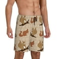 thumbnail image 2 of Kdxio Cartoon Squirrel Print Mens Sleep Shorts Bottoms Soft Comfy Pajama Wear Pants with Drawstring Pockets, 2 of 7