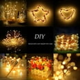 thumbnail image 3 of Solar Operated LED Curtain Fairy Lights String Lights Hanging Wall Light(Warm White), 3 of 9