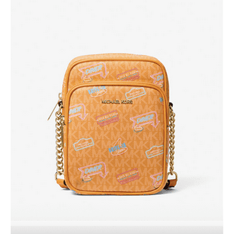 Michael Kors Medium Double Zip Crossbody Bag, Logo-Print Canvas