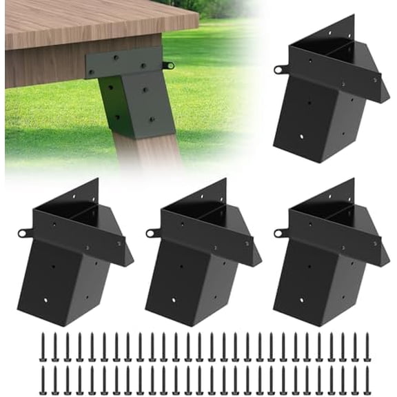 Deer Stand Brackets,Heavy-Duty Outdoor 4"x 4" Elevator Brackets,4 Pcs Angle Platform Supports for Deer Stand,Hunting Blinds,Shooting Shack, Tree House, Observation Decks$$Other