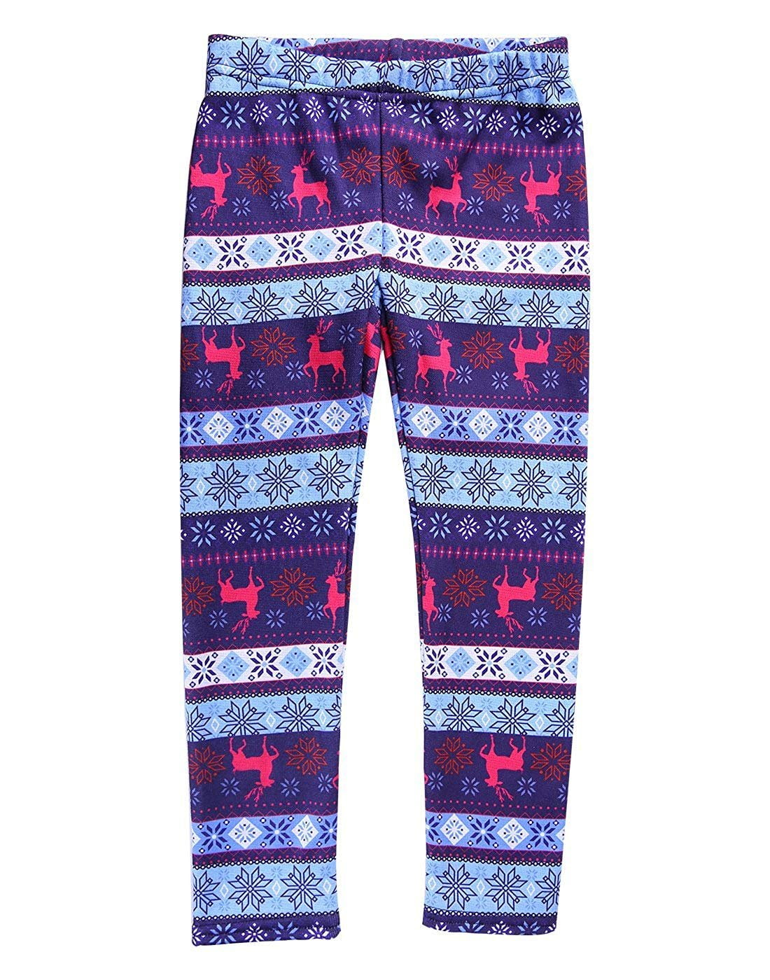 girls reindeer leggings