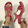 thumbnail image 7 of Block Heel Sandals for Women 2026 Summer Trendy Open Toe Ankle Strap Heeled Sandals, 7 of 7