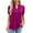 Wine, variant on yillto Womens Dressy Blouse Short Sleeve V Neck Pleated Flowy Causal Dress Shirts Work Office Tops