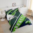 thumbnail image 3 of American Football Comforter Set Sports Ball Game Bedding Full Rugby Competition Game Bedding Comforter Sets, American Football City Style Duvet Insert with 2 Pillowcases(Seattle), 3 of 6