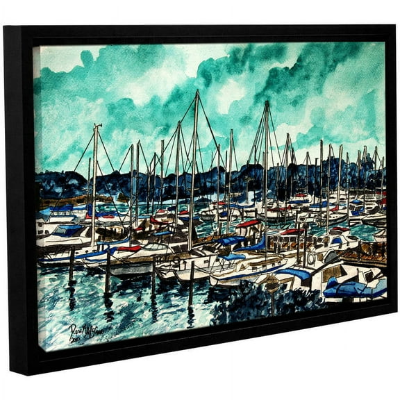 ArtWall Derek Mccrea "Melbourne Florida" Gallery-wrapped Floater-framed Canvas