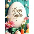 thumbnail image 3 of Happy Easter Egg Banner Colorful Spring Decorations Backdrop Festive Party Supplies Photography Props Background Celebration Decor, 3 of 3
