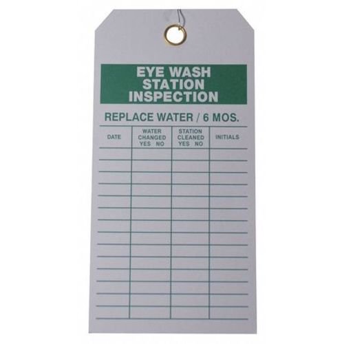 Bigbolo Eye Wash Station Inspection Tag, PK25