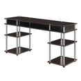 thumbnail image 3 of Convenience Concepts Designs2Go No Tools 60" Deluxe Student Desk with Shelves, Espresso, All Ages, 3 of 6
