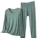 thumbnail image 2 of Conjunto de Ropa Interior Larga de Mujer Cuello en V Manga Larga Lencería Casual Ropa de Dormir Pajama Set Confort Suave, Lencería de Manga Larga para Mujeres, 2 of 5