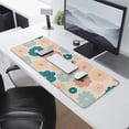 thumbnail image 2 of Large Gaming Mouse Pad Green Keyboard Mouse Pads Desk Stuff for Woman Office Desk Pads Computer Desk Decorations Non-Slip Rubber Base 31.5x11.8 inch for Game Office, Groovy Flowers, 2 of 7