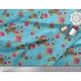 thumbnail image 3 of Soimoi Blue polyester Crepe Fabric Spiral & Stripe Geometric Printed Fabric 1 Yard 42 Inch Wide, 3 of 3