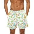 thumbnail image 1 of Aayomet Shorts de Conseil pour Hommes, Poche d'Impression, Revers (Blanc, L), 1 of 3