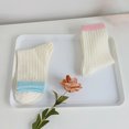 thumbnail image 4 of Dengjunhu 1 Pair Women Socks Super Breathable Thin Contrast Colors Durable Anti-deformed Hollow Out Mesh Candy Colors Super Soft Lady Stocking for Cycling, 4 of 7
