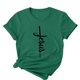 thumbnail image 5 of Camisetas de Cuello de Tripulación de Manga Corta para las Mujeres Cartas de Impresión de Pascua Camiseta de Manga Corta, Spandex de Poliéster, 5 of 5
