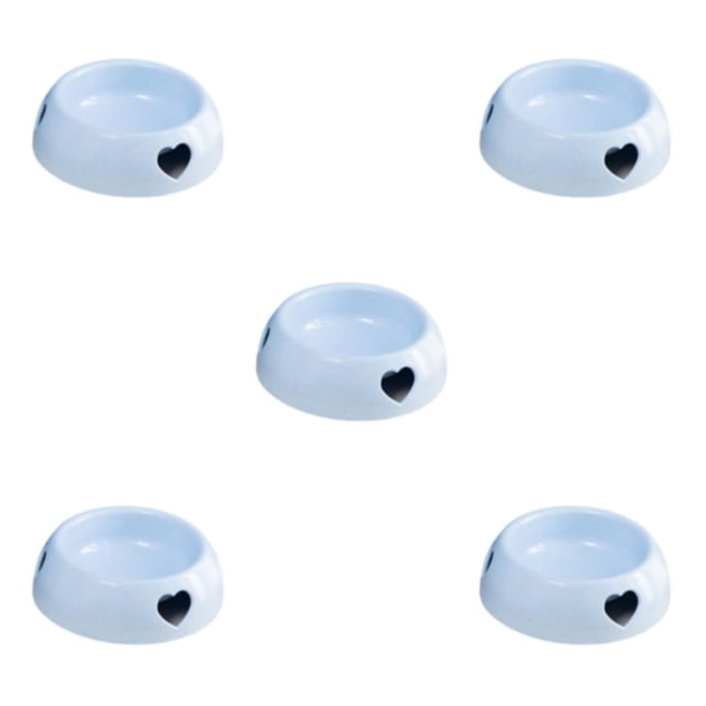Wweixi Wide Range Of Colors And Sizes Available In Plastic Dog Bowl Simple Durable light blue small size 5Set