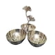 thumbnail image 4 of Cuencos decorativos en racimo, 3 en 1, cuencos de acero inoxidable para aperitivos, decorativos y conectados Mango de ginkgo, 4 of 9