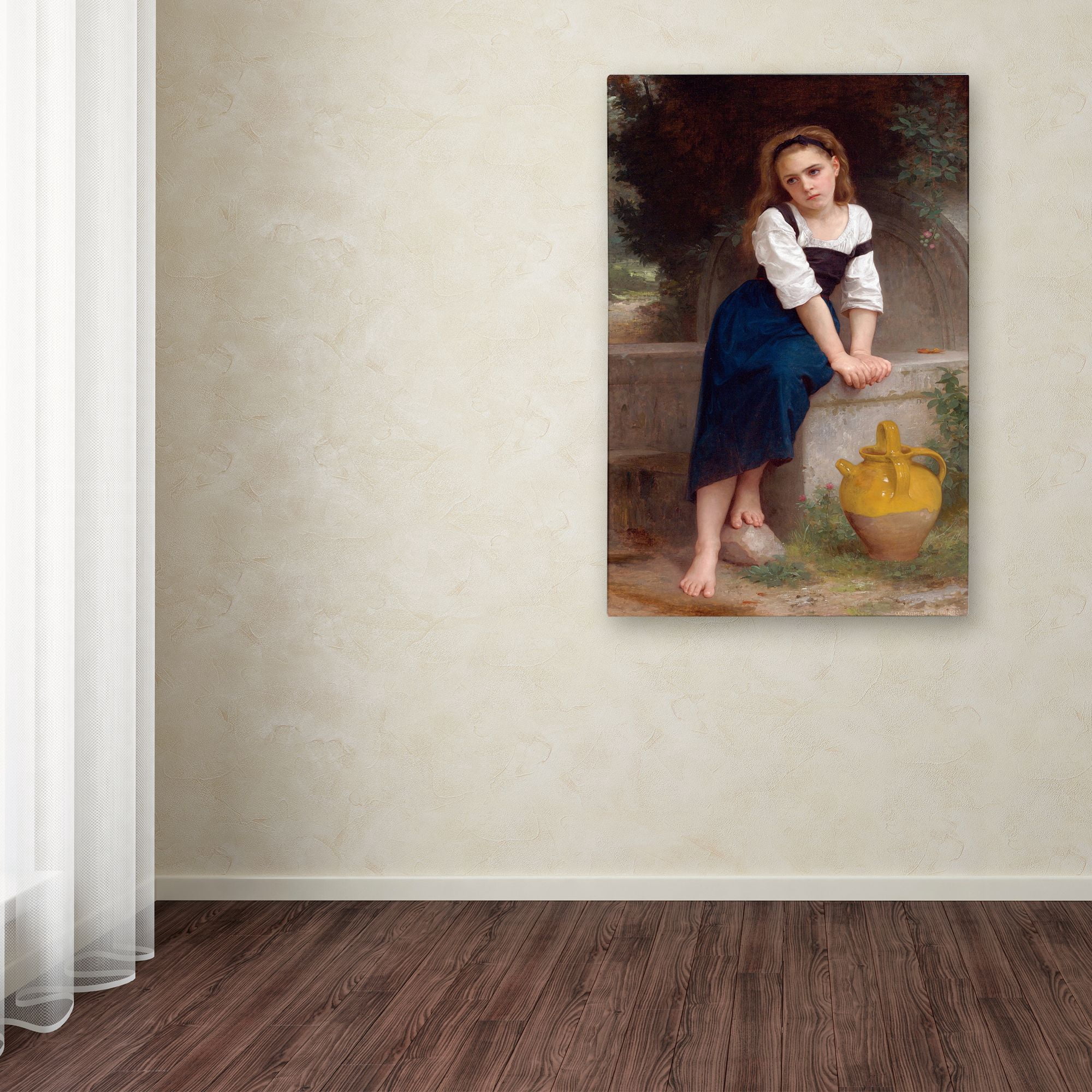 Trademark Fine Art 'Orphan By The Fountain 1883' Canvas Art by Botticelli