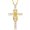 Gold-Infinity, variant on Moissanite Cross Necklace 1.2 ct D Color VVS1 Christian Religious Cross Pendant White Gold Plated Silver