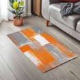 thumbnail image 6 of Orange Grey Abstract Door Mat Vintage Modern Non Slip Absorbent Entrance Mat Washable Low Profile Indoor Doormat for Front Door Entryway Entry 18"x30", 6 of 9