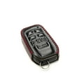 thumbnail image 3 of Vitodeco Genuine Leather Smart Key Fob Case with Leather Key Strap Compatible for Toyota Rav4 Prime 2021 (5-Button, Black/Red), 3 of 5
