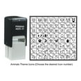 thumbnail image 1 of Printtoo Personalized Animals Theme Icons Rubber Stamp Self Inking Stamper 24 mm-Violet, 1 of 6