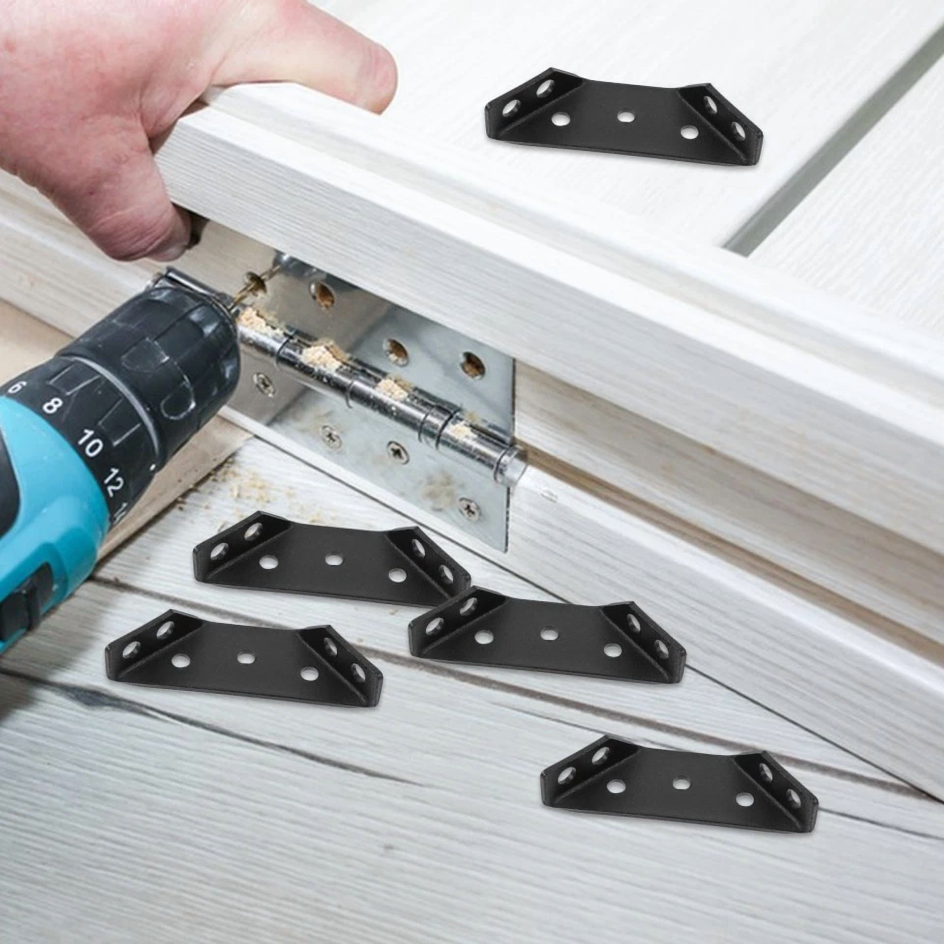 Corner Connector Floating Shelf Bracket Wire Brackets Black Brace