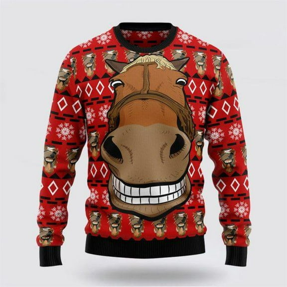 Funny Horse Christmas Christmas Sweater – Sweater Gifts For Pet Lover