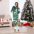 thumbnail image 5 of Christmas Santa Trees Gifts Adult Onesie Pajamas Slim Fit Christmas One Piece Suit Pjs for Women and Men Hooded Zipper, 5 of 7